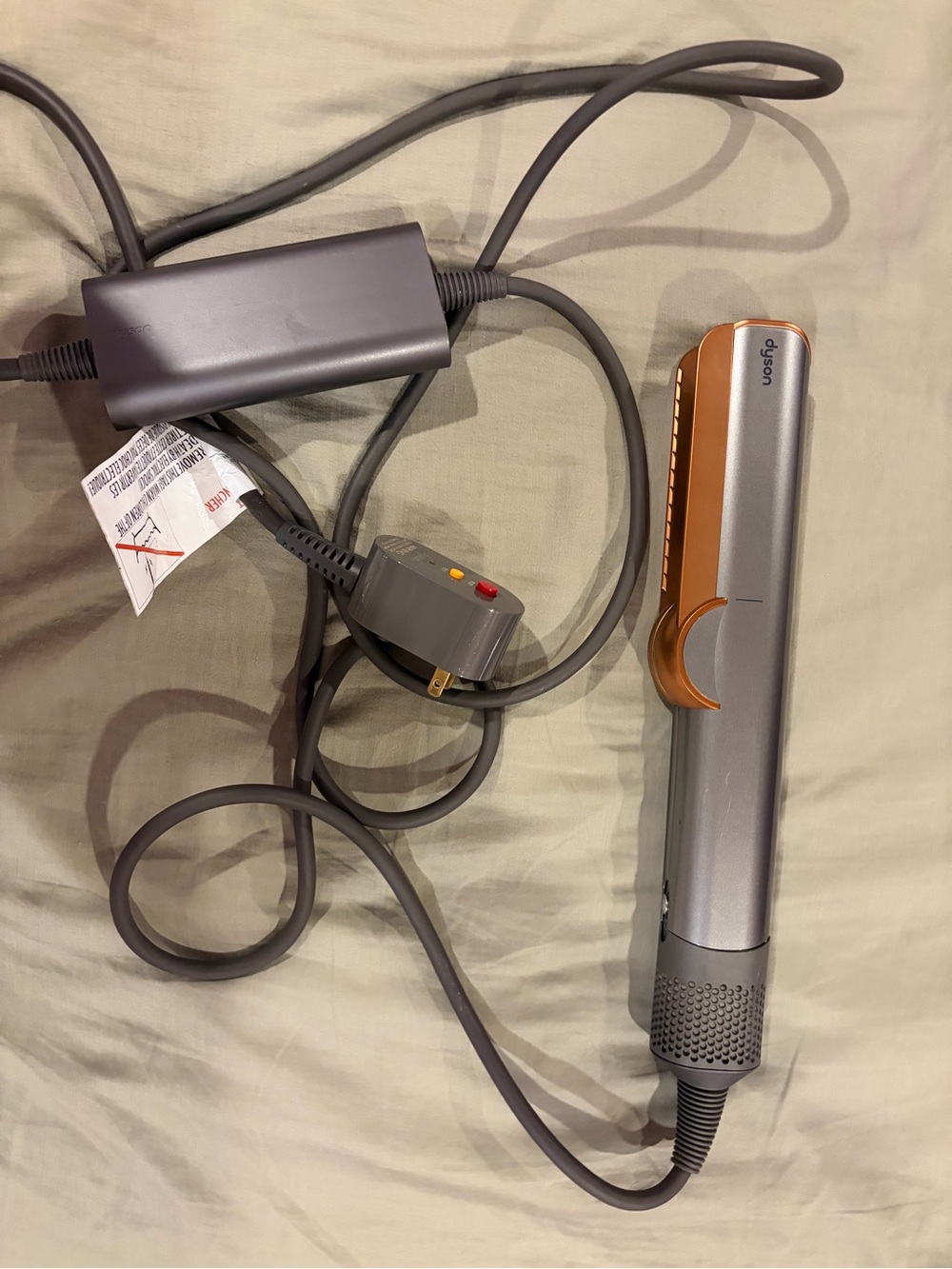 Dyson Silver and Orange Hair Straightening Styling Tool with Cord